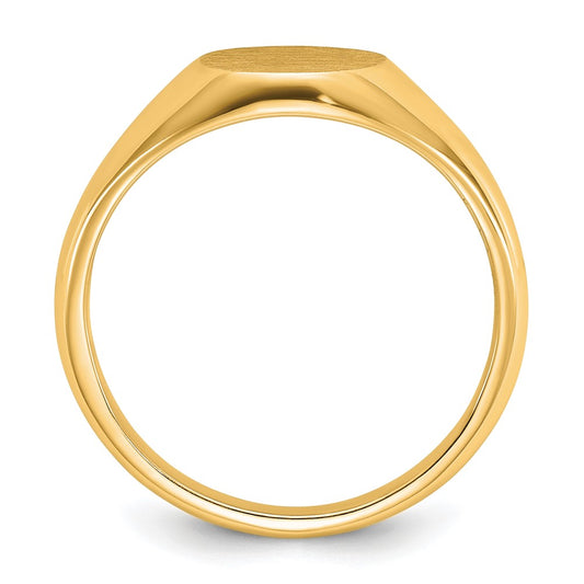 IB Goodman 10k Mens 12x10mm Round Signet Ring