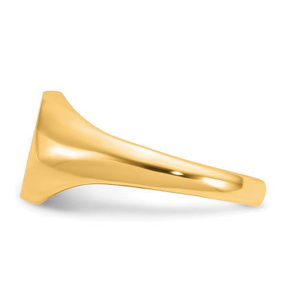 IB Goodman 10k Mens 12x10mm Round Signet Ring