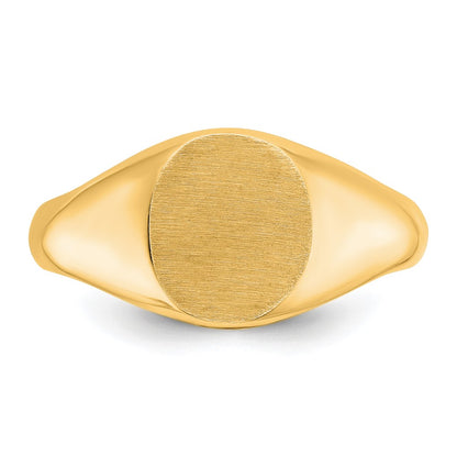 IB Goodman 10k Mens 12x10mm Round Signet Ring