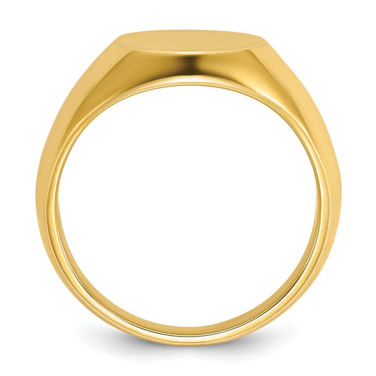 IB Goodman 10k Mens 14x12mm Oval Signet Ring