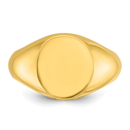 IB Goodman 10k Mens 14x12mm Oval Signet Ring