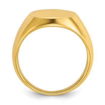 IB Goodman 10k Mens 16x14mm Round Signet Ring