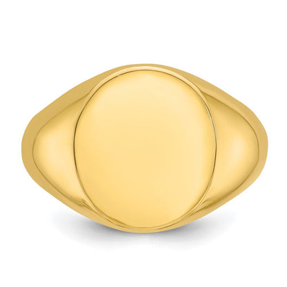 IB Goodman 10k Mens 16x14mm Round Signet Ring