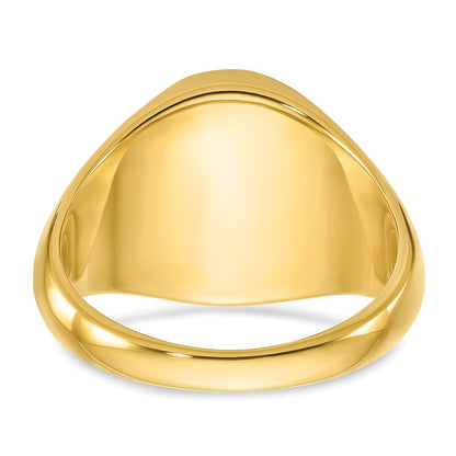 IB Goodman 10k Mens 16x14mm Round Signet Ring