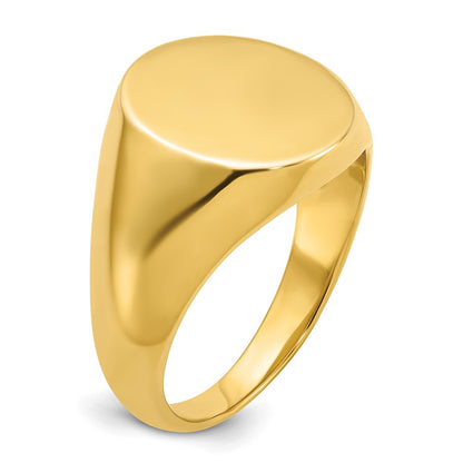 IB Goodman 10k Mens 16x14mm Round Signet Ring