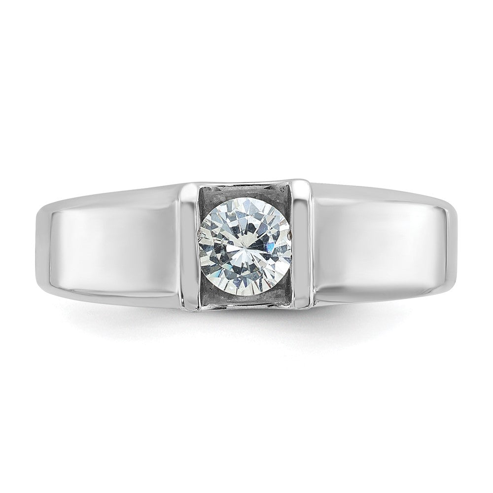 IBGoodman 14k White Gold 1/2 carat Lab Grown Diamond VS/SI+ G+ Complete Men's Ring