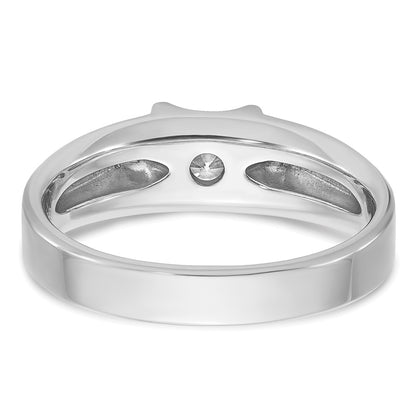 IBGoodman 14k White Gold 1/2 carat Lab Grown Diamond VS/SI+ G+ Complete Men's Ring