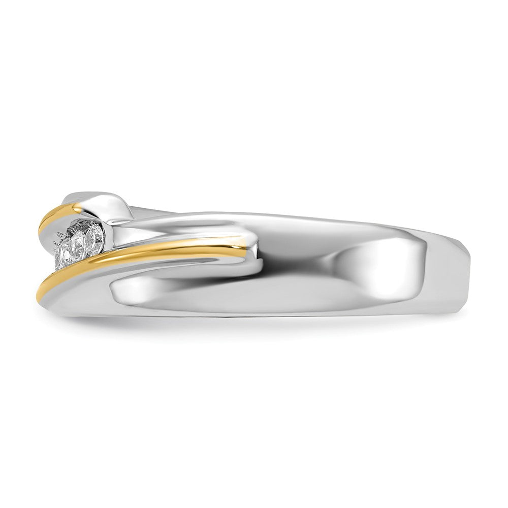 IBGoodman 14k Two-tone Polished Men's Five Stone Ring Mounting