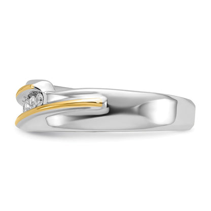 IBGoodman 14k Two-tone Polished Men's Five Stone Ring Mounting