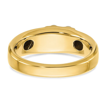 IBGoodman 14k Two-tone 1/6 carat Lab Grown Diamond VS/SI+ G+ Complete Polished Men's Ring