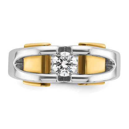 IB Goodman 10k Two-tone Mens 3/8 carat Diamond Complete Ring