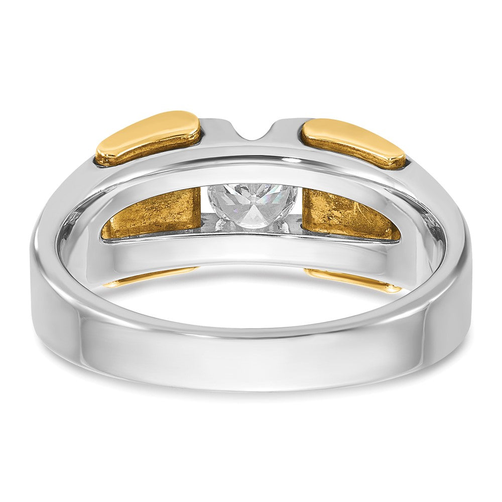 IB Goodman 10k Two-tone Mens Holds 4.6mm Round Stone Ring Mounting