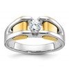 IB Goodman 10k Two-tone Mens 3/8 carat Diamond Complete Ring