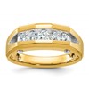 IB Goodman 10k Two-tone Mens Holds 1-3.4mm/2-2.7mm/2-3.0mm Stones Ring Mounting