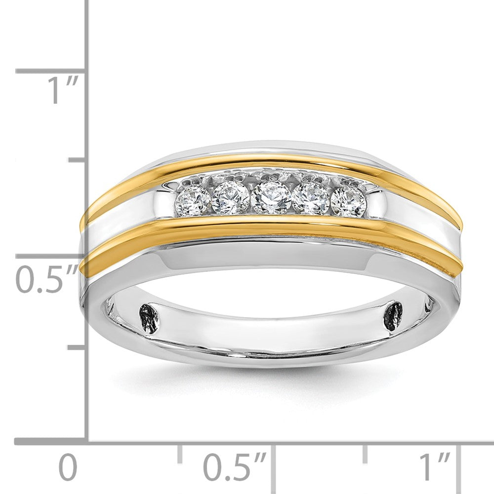 IBGoodman 14k Two-tone Five Stone Polished Men's Ring Mounting