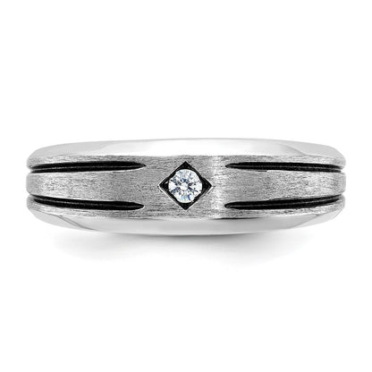 IB Goodman 10k White Gold Mens Holds 2.3mm Round Stone Ring Mounting