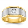 IB Goodman 10k Two-tone Mens Polished and Satin 1/4 carat Diamond Complete Ring