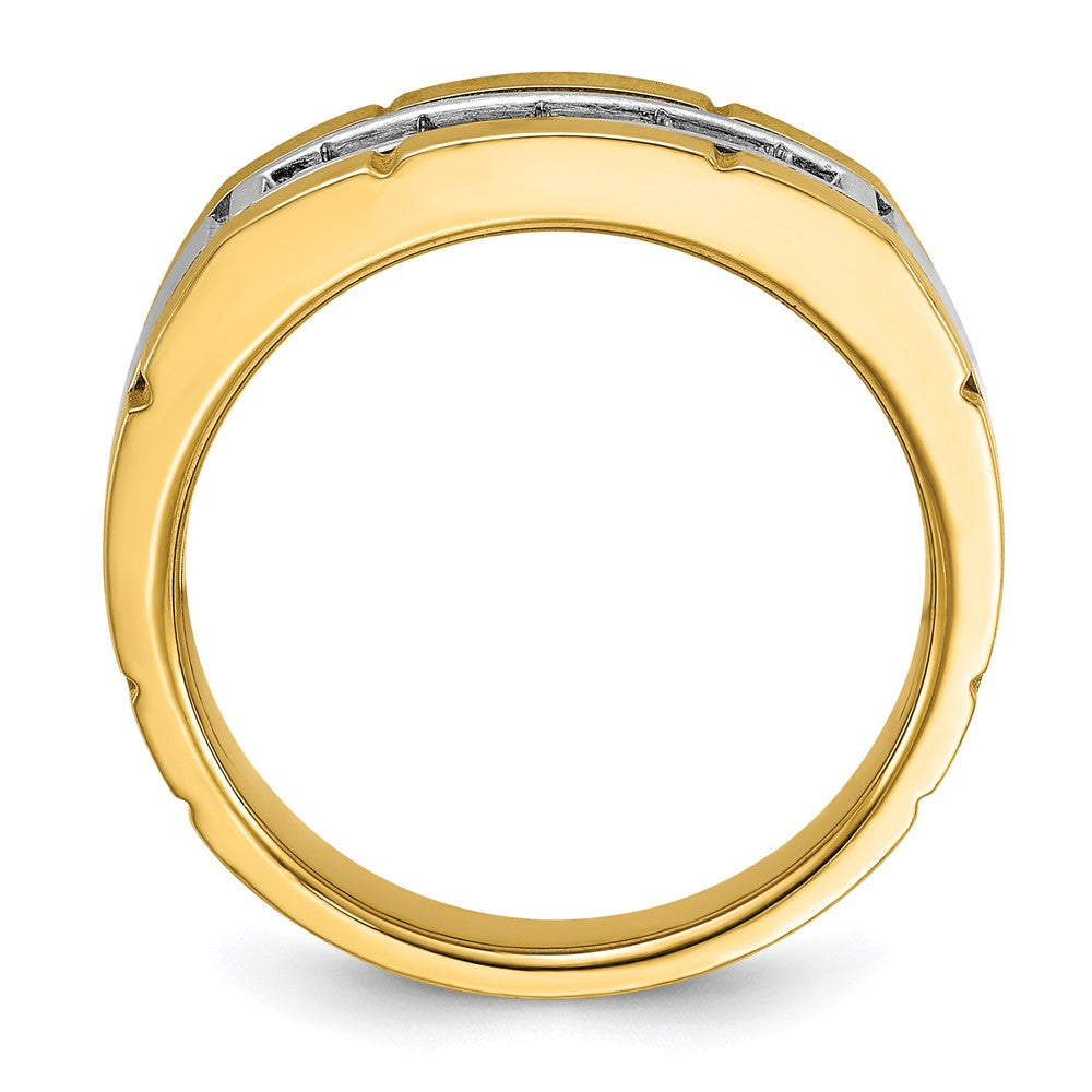 IBGoodman 14k Two-tone Five Stone Polished and Satin Men's Ring Mounting
