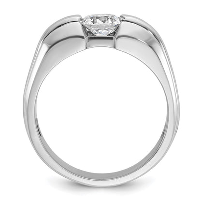 IBGoodman 14k White Gold 1 carat Lab Grown Diamond VS/SI+ G+ Complete Men's Ring