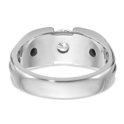 IBGoodman 14k White Gold 1 carat Lab Grown Diamond VS/SI+ G+ Complete Men's Ring
