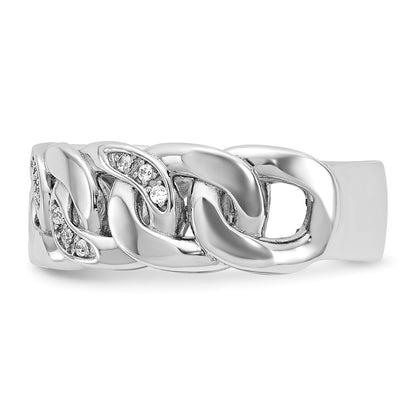 IB Goodman 10k White Gold Link Design Diamond Ring Mounting