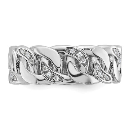 IB Goodman 10k White Gold Link Design Diamond Ring Mounting