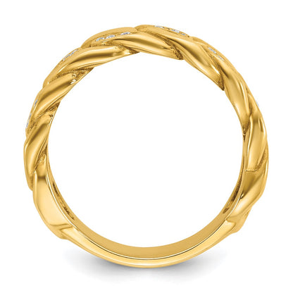 IB Goodman 10k Mens Link Design 1/6 carat Diamond Complete Ring
