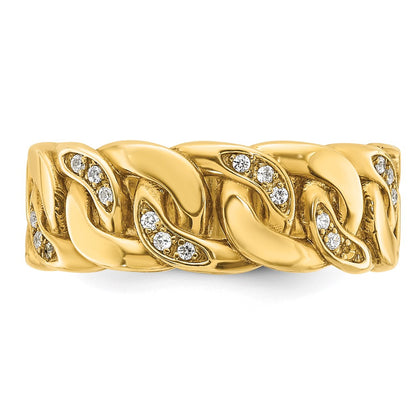 IB Goodman 10k Mens Link Design 1/6 carat Diamond Complete Ring