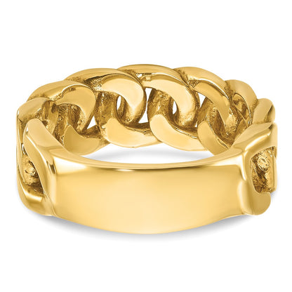 IB Goodman 10k Mens Link Design 1/6 carat Diamond Complete Ring