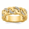IB Goodman 10k Mens Link Design Diamond Ring Mounting