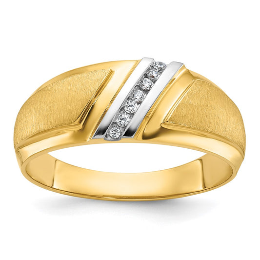 10k IBGoodman Men's Polished and Satin Ring Mounting