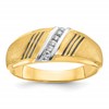 IB Goodman 14k with Black and White Rhodium Mens Polished and Satin 7-Stone 1/20 Carat AA Diamond Ring