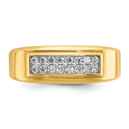 IB Goodman 10k Mens Polished 2-Row Holds 16-1.7mm Ring Mounting