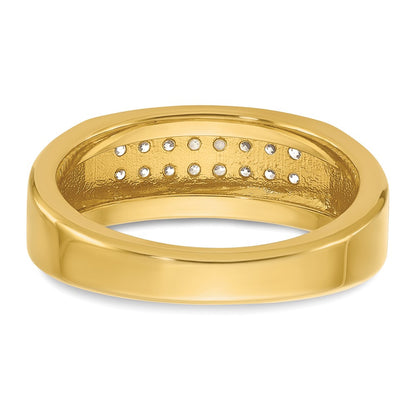 IB Goodman 10k Mens Polished 2-Row Holds 16-1.7mm Ring Mounting