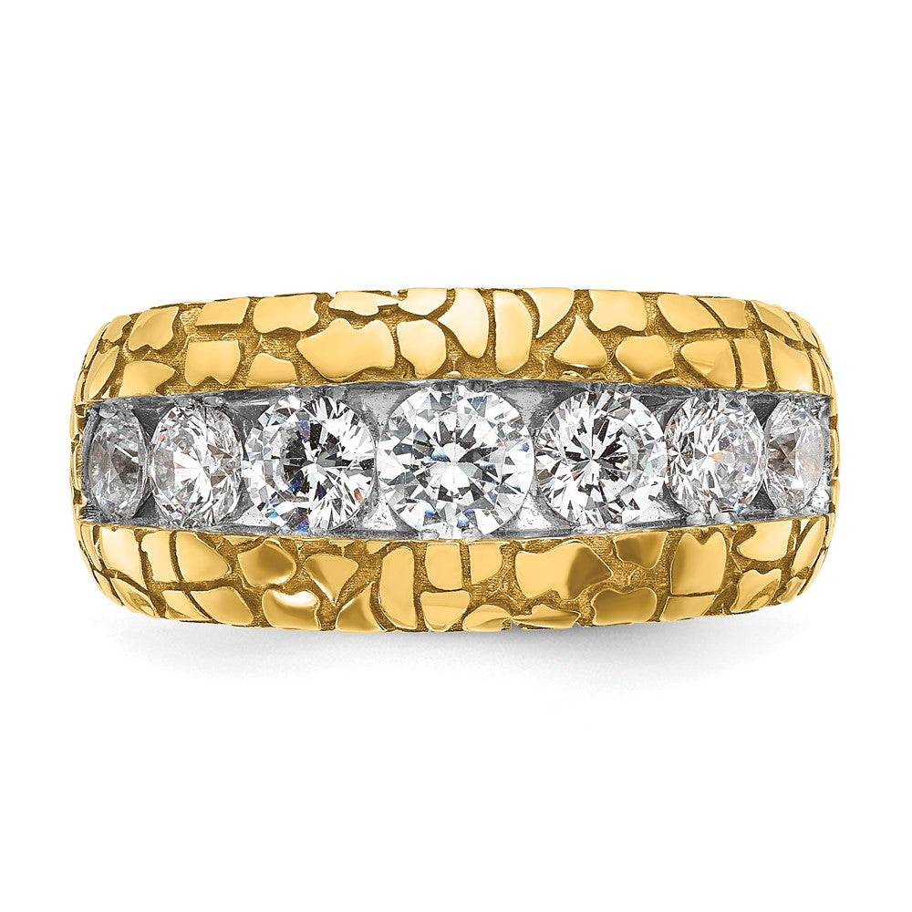 IBGoodman 14k 2 carat Lab Grown Diamond VS/SI+ G+ Complete Men's Nugget Ring