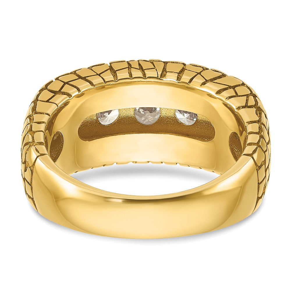IBGoodman 14k 2 carat Lab Grown Diamond VS/SI+ G+ Complete Men's Nugget Ring