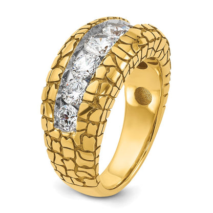 IBGoodman 14k 2 carat Lab Grown Diamond VS/SI+ G+ Complete Men's Nugget Ring