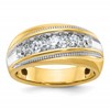 10k IBGoodman Men's Polished and Milgrain Ring Mounting