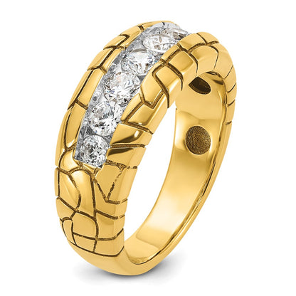 IBGoodman 14k 1 carat Lab Grown Diamond VS/SI+ G+ Complete Men's Nugget Ring