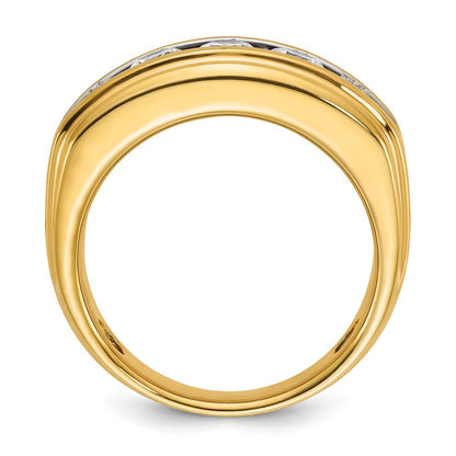 IB Goodman 10k Mens Polished and Grooved Channel Ring Mounting
