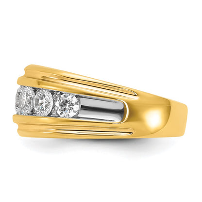 IB Goodman 10k Mens Polished and Grooved Channel Ring Mounting