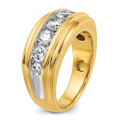 IB Goodman 10k Mens Polished and Grooved Channel Ring Mounting