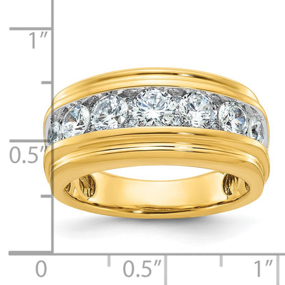 IB Goodman 10k Mens Polished and Grooved Channel Ring Mounting