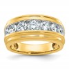 IB Goodman 10k Mens Polished and Grooved Channel Ring Mounting