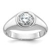IB Goodman 10k White Gold Mens Round Diamond Ring Mounting