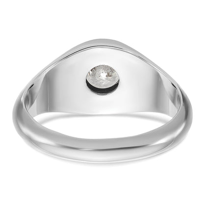 IBGoodman 14k White Gold 1 carat Lab Grown Diamond VS/SI+ G+ Round Complete Men's Ring