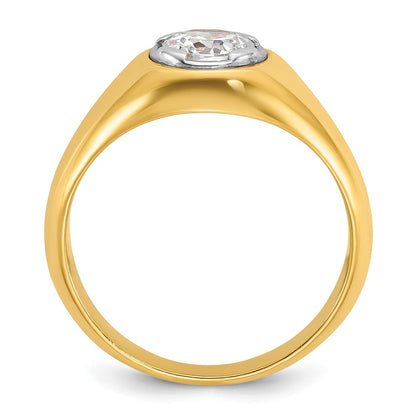 IBGoodman 14k 1 carat Lab Grown Diamond VS/SI+ G+ Round Complete Men's Ring