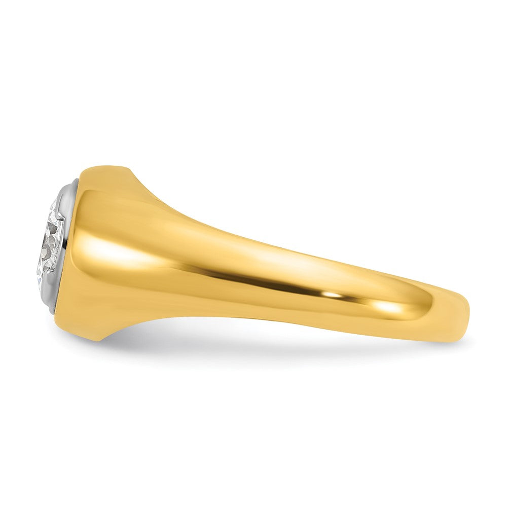 IBGoodman 14k 1 carat Lab Grown Diamond VS/SI+ G+ Round Complete Men's Ring