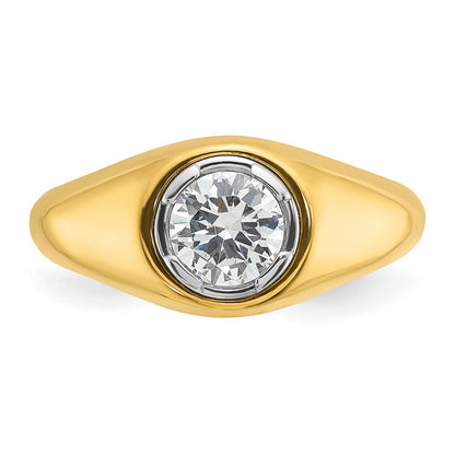 IBGoodman 14k 1 carat Lab Grown Diamond VS/SI+ G+ Round Complete Men's Ring