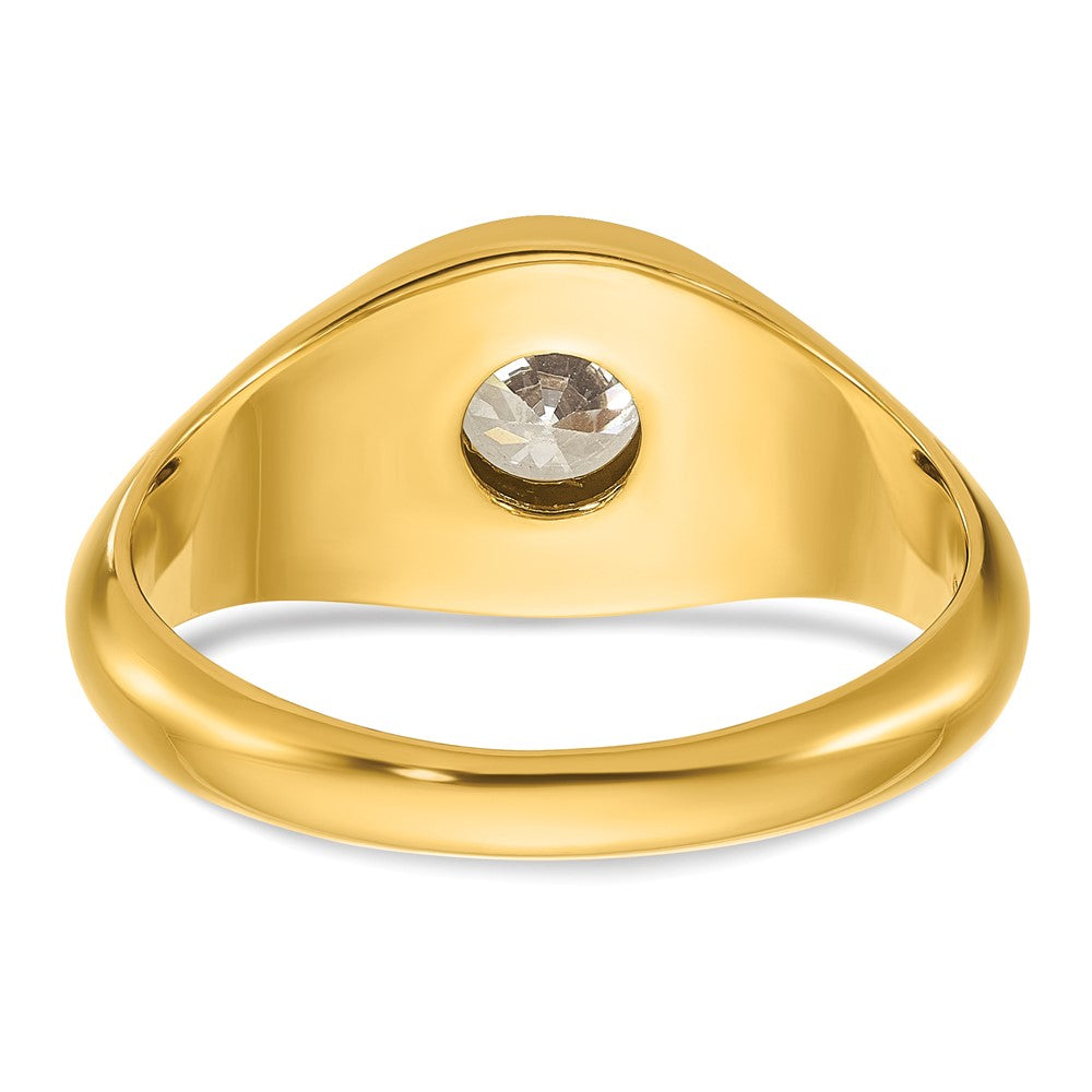 IBGoodman 14k 1 carat Lab Grown Diamond VS/SI+ G+ Round Complete Men's Ring
